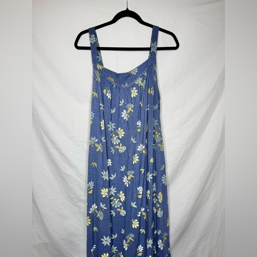 Sonoma Blue Floral Midi Dress